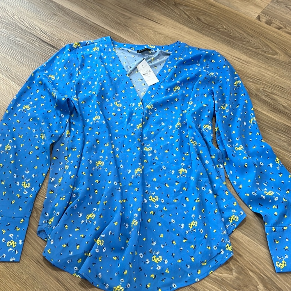 Ann Taylor Mixed Media Top NWT